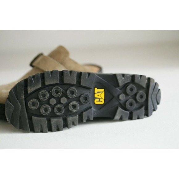 CAT Lug Sole Beige Nubuck Beige Suede Chunky Round toe slide - Picture 10 of 10